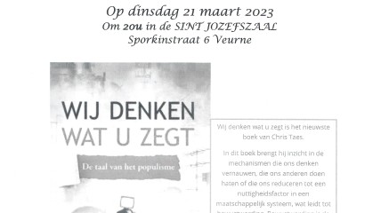 Davidsfonds Veurne nodigt uit: Chris Taes